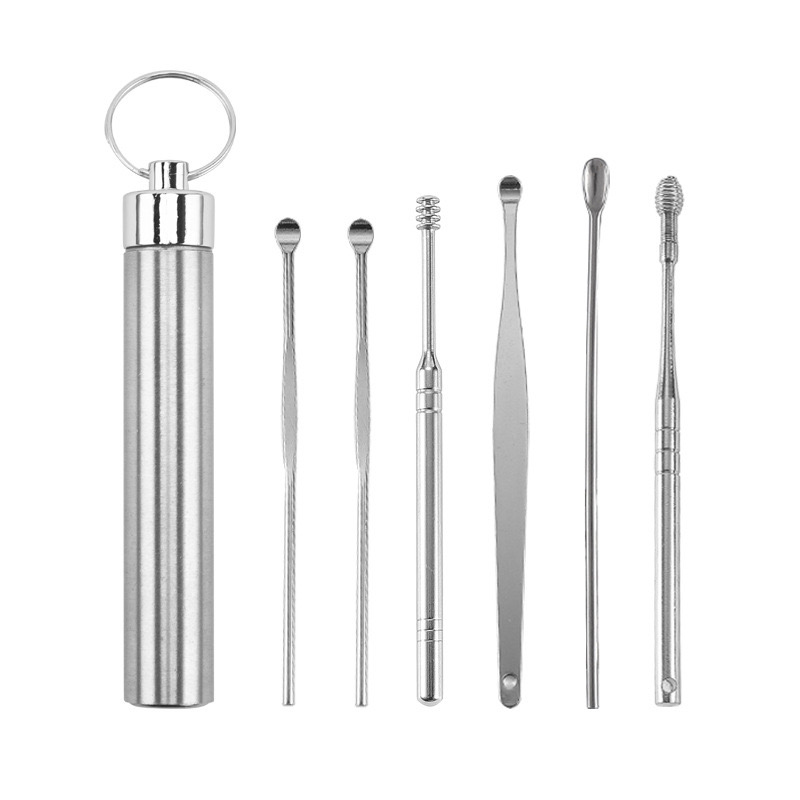 Conveniently Packaged Rounded Tip Earspoon Kit for Safe Ear Cleaning Tools