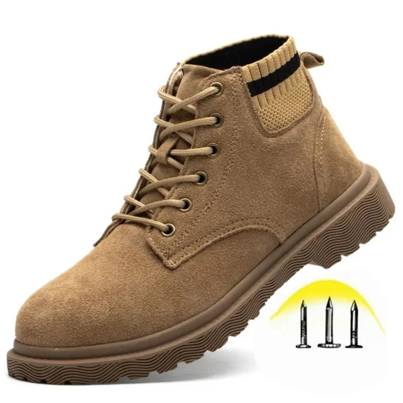 Work Safety Shoes Anti-Smashing Steel Toe Puncture Proof Construction Lightweight Breathable Sneakers Boots Men Women Air Light 250731