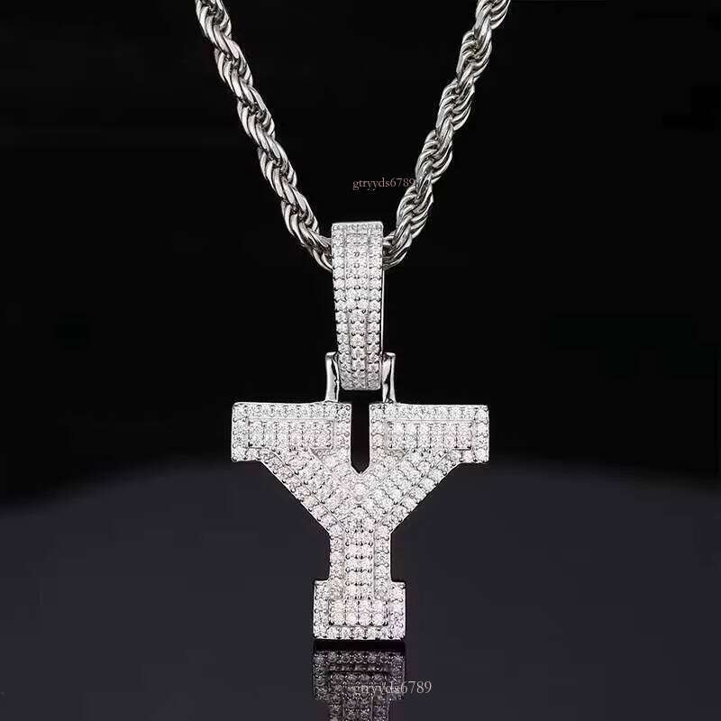 Custom-made pendantSterg Sier 26 Letter Moissanite Pendant Jewelry Making Charms Elegant Necklace for Gifts