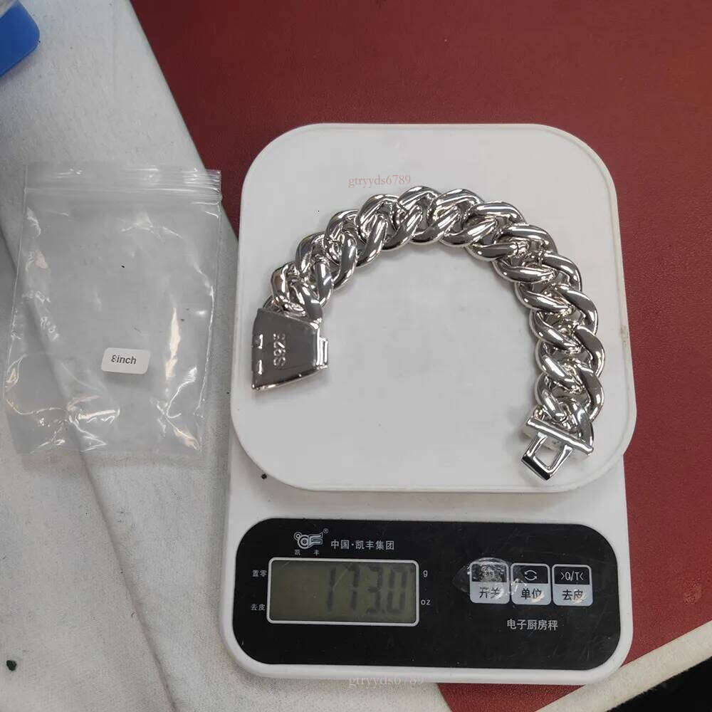 Sterling Sier VVS Moissanite Necklace 22mm Iced Out Cuban Link Chain For Men Latest Design Fine Hiphop Style JewelryFree delivery