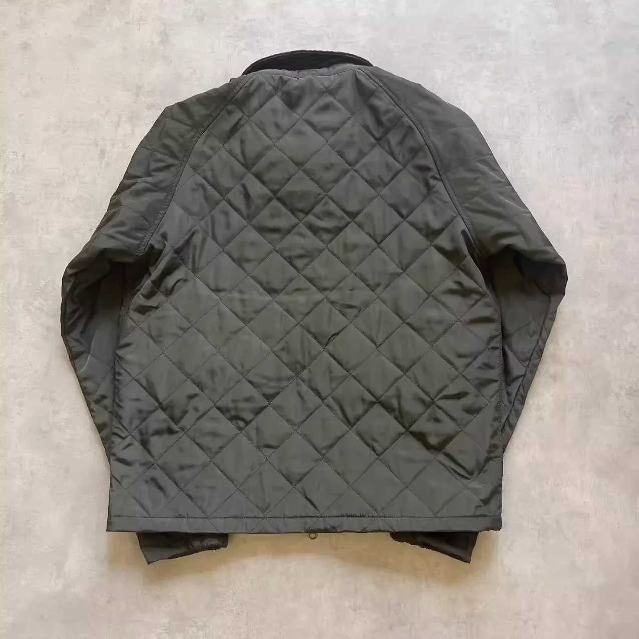 Barbou American Retro Dom Warm Business Quilted Short Thin Cotton Jacket Coat for Men and WomenXJ250801