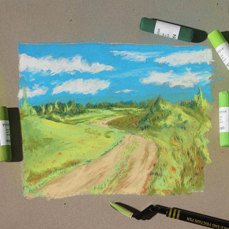 Shupuflecale paints come in a uniform color. They are pure imported colored chalk and are made with soft-handling chalk.