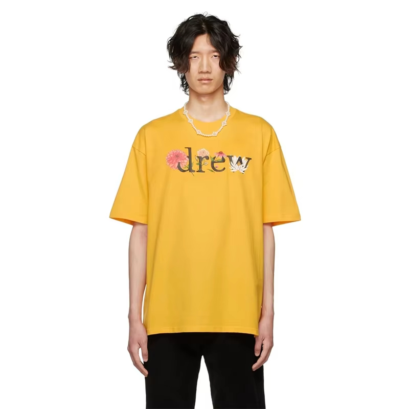 DREW HOUSE Hot Sale Mens Clothing letter print logo T shirt printed loose short sleeve T-shirt