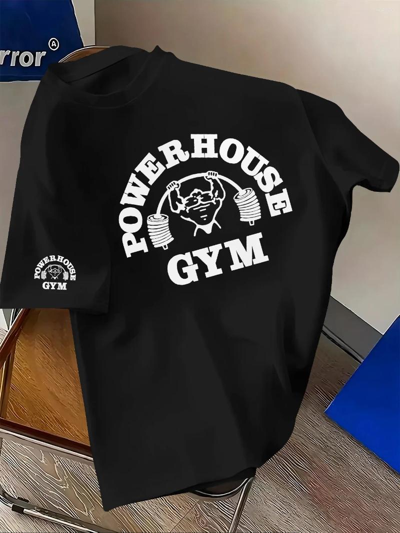 Men's T Shirts 2025 Summer POWERHOUSE Gym Print Graphic T-shirts For Men And Women Short-sleeved High-quality Streetwear