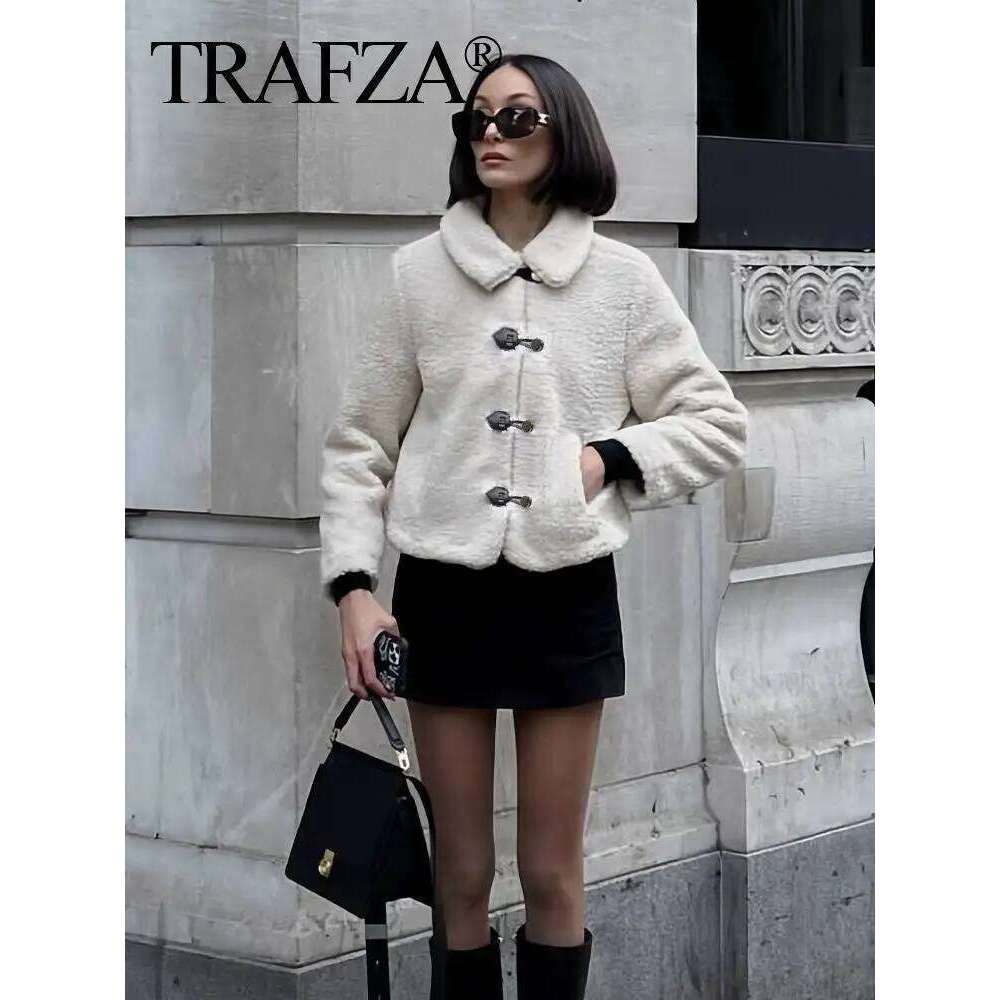 hoodie hoodie Woman Winter Coat Fleece Solid Lapel Single Breasted Short Cardigan Top Female Wild Outerwear Streetwear Women's Jacket jacket jack