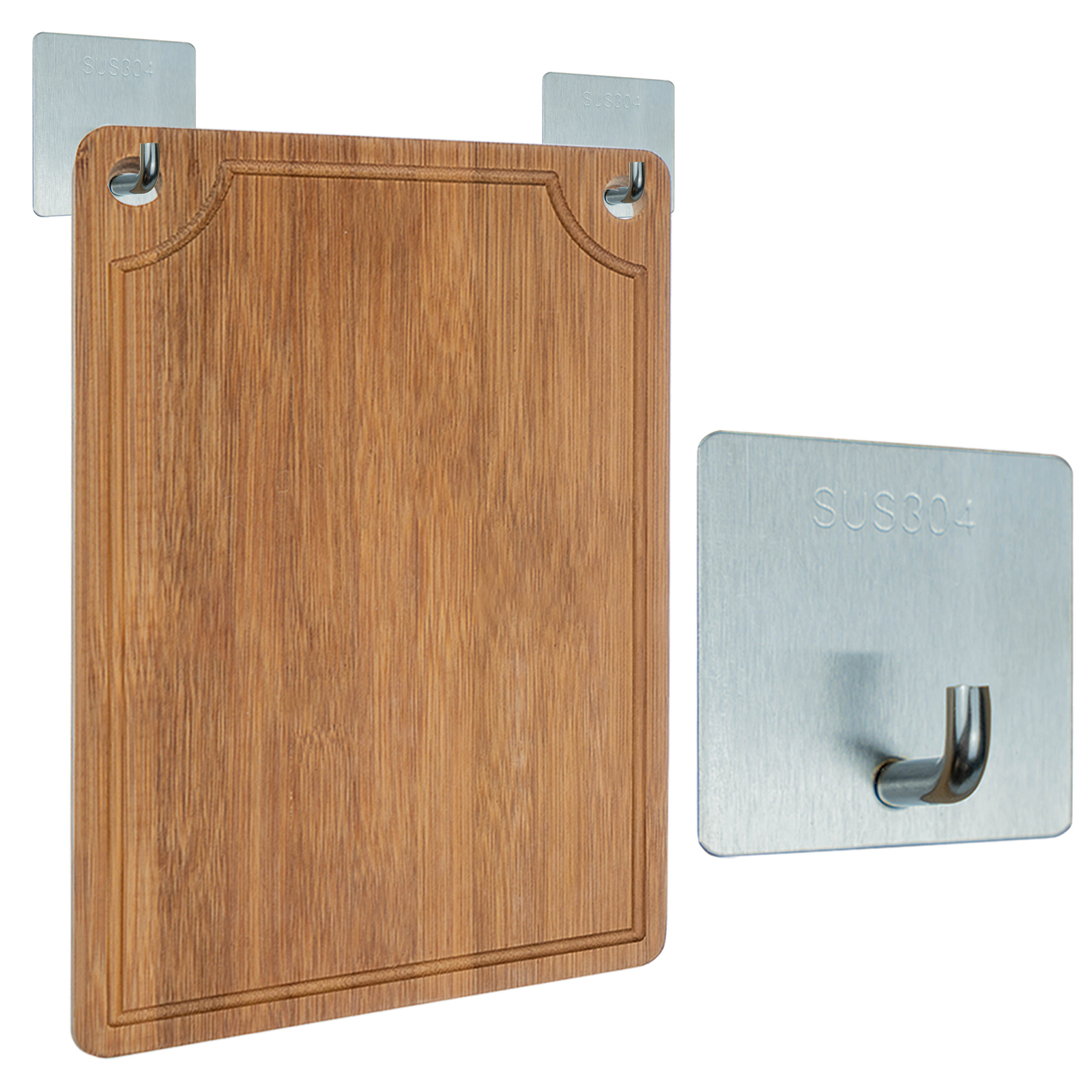 3-Piece Bamboo Cutting Board Set - Reversible with Juice Groove, Non-Slip Pads - for Meat, Vegetables, Cheese - Pre-Oiled Natural Wood - Kitchen Gift