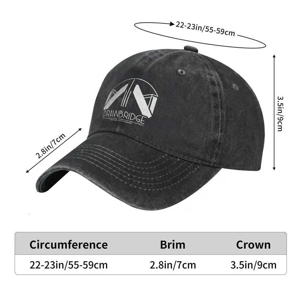 Drawbridge Death Stranding Baseball Cap Classic Distressed Washed Sun Cap Unisex Outdoor Unstructured Soft Hats Cap Z250801