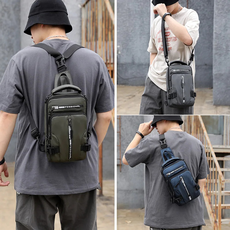 Multifunction Crossbody Bag Chest Bag Anti-theft Shoulder Messenger Bags Male Waterproof Short Trip Chest Bag Pack 250731