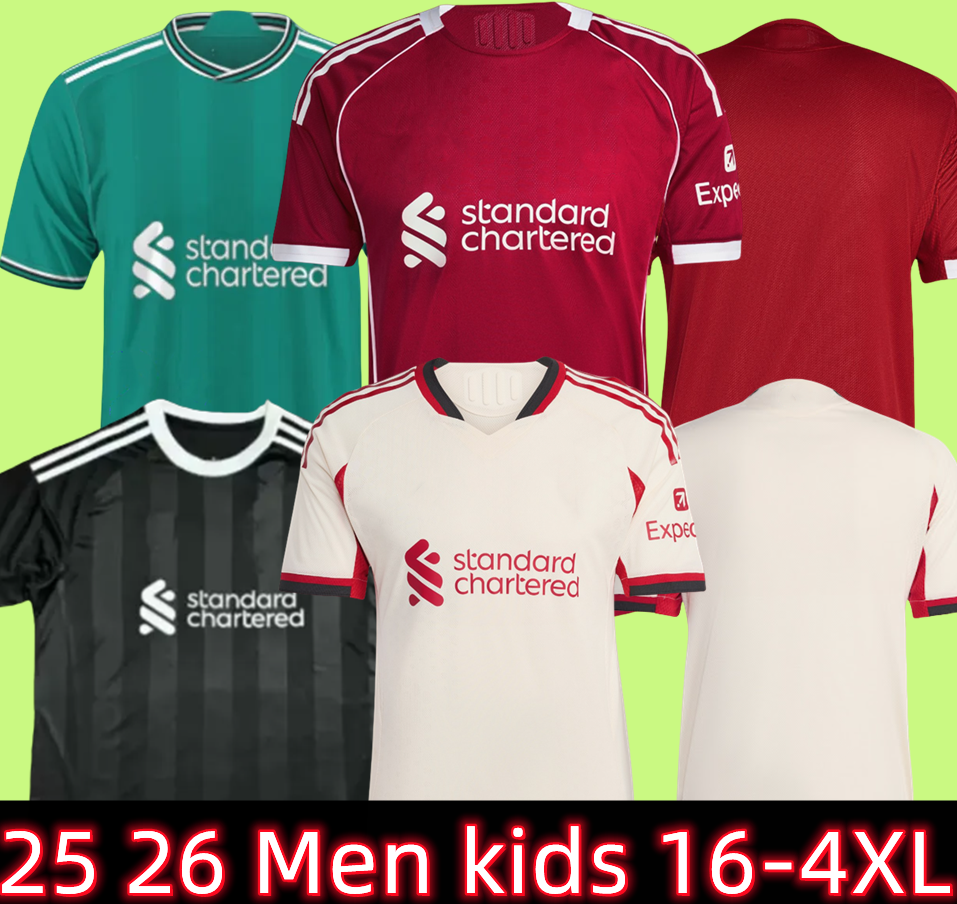 S-4XL 24 25 26 RedsMohamed Salah MAC ALLISTER soccer jersey 2025 2026 football shirt GAKPO CHIESA goalkeeper DARWIN Luis DIaz SZOBOSZLAI A.BECKER Gomez men kids