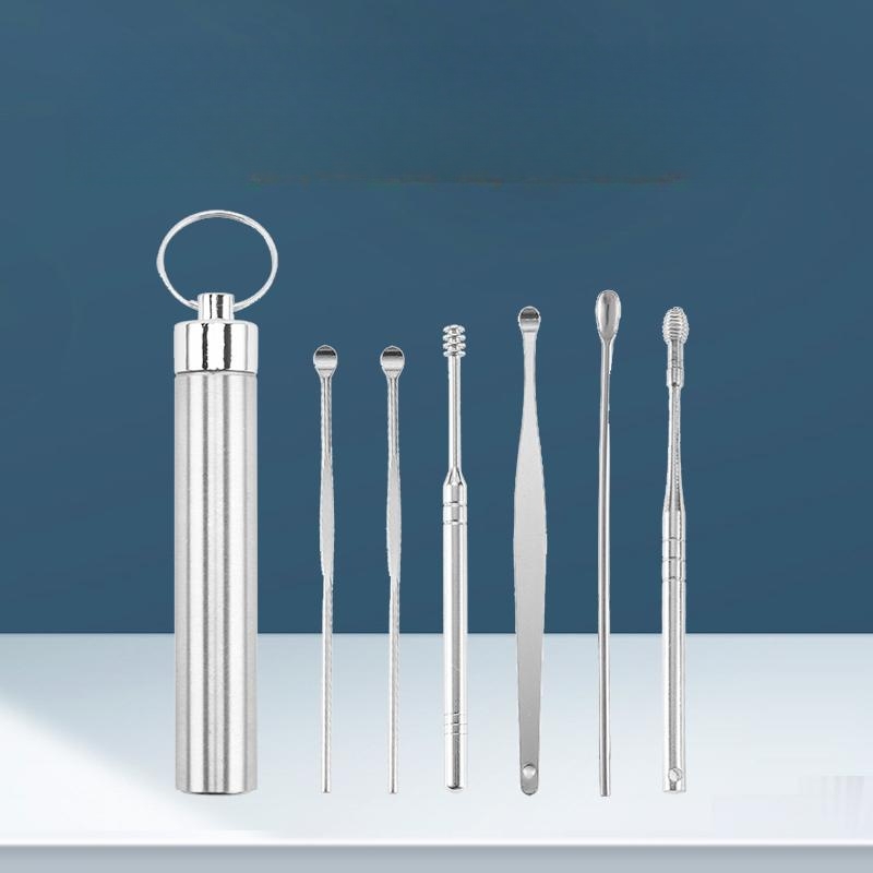 Conveniently Packaged Rounded Tip Earspoon Kit for Safe Ear Cleaning Tools