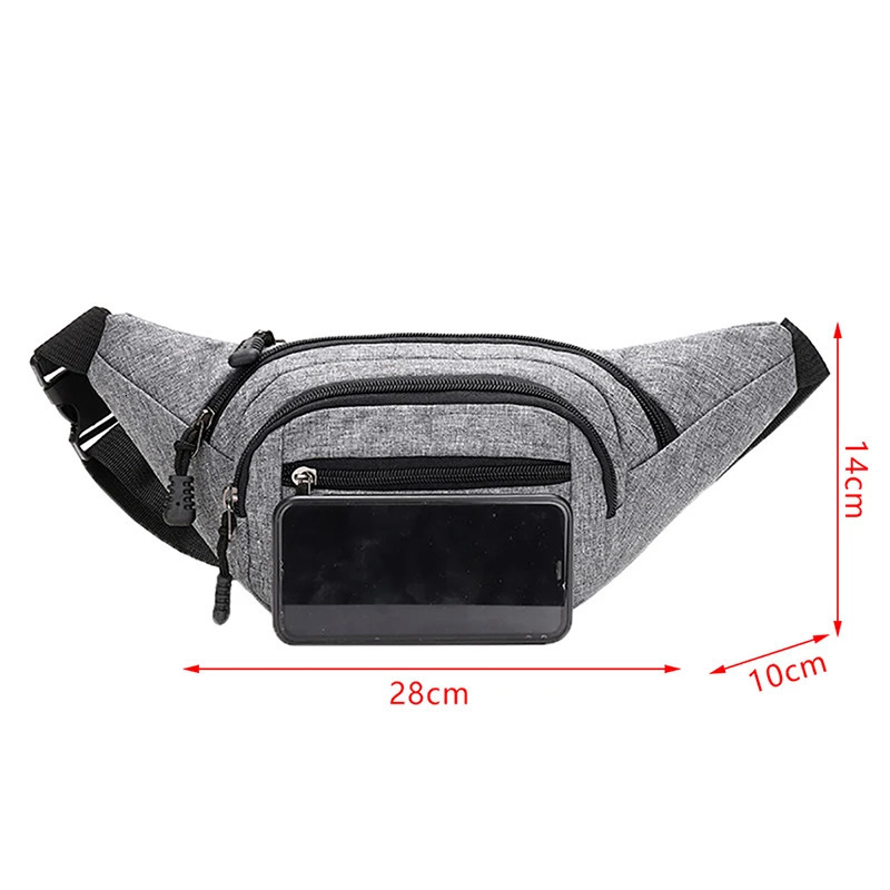 Mens Nylon Sport Waist Fanny Bags Multifunctional Large Capacity Waterproof Business Bag Wear-resistant Outdoor Sports Purse 250731