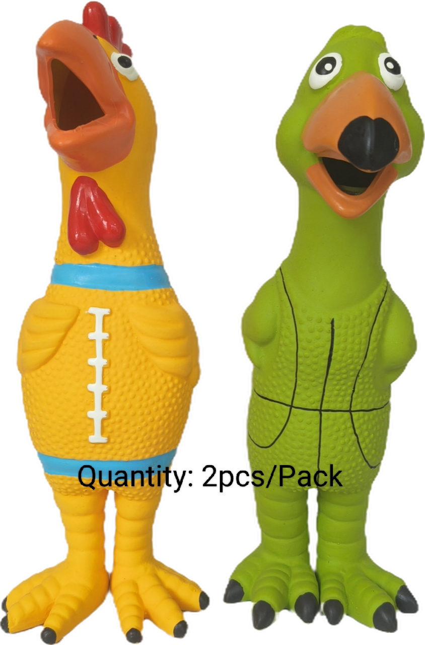 Squeaky Bird Latex Puppy Toy Rubber Screaming Sound Chewy Pet Dog Toys 2pcs/Pack
