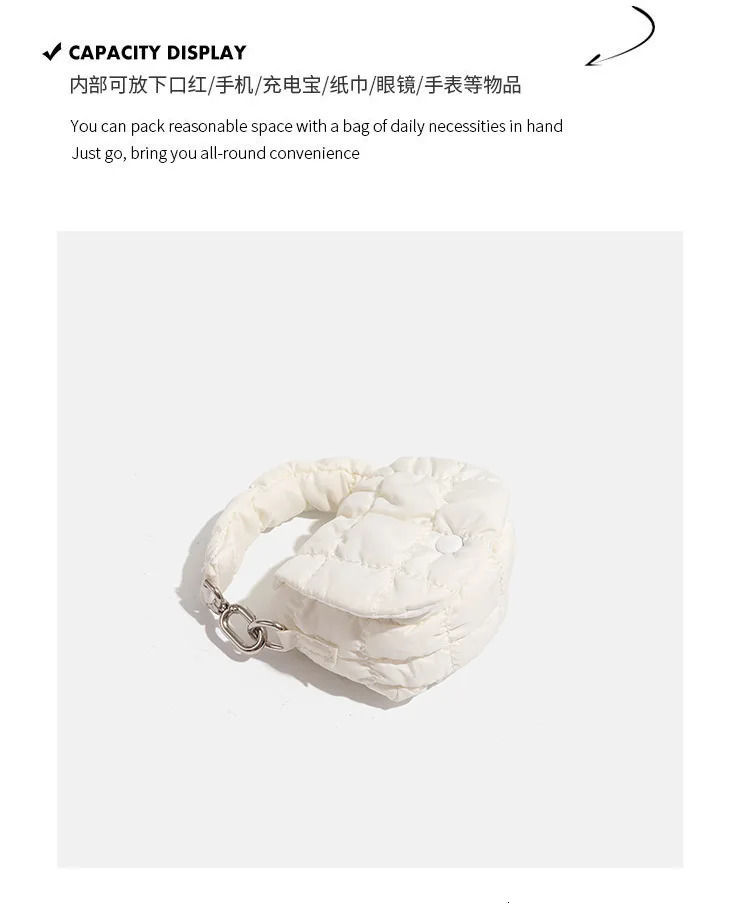 Women Pleated Top Handle Bag Mini Cloud Solid Color Cotton Ruched Dumpling Flap for Shopping Date 250725