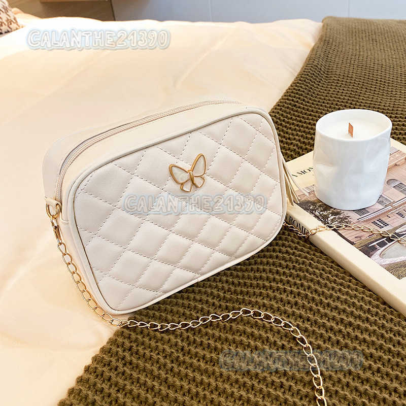Lingge Chain Camera Bag 2025ladies Bag Fashion Bag Simple Embroidered Mobile Phone Bag H250801