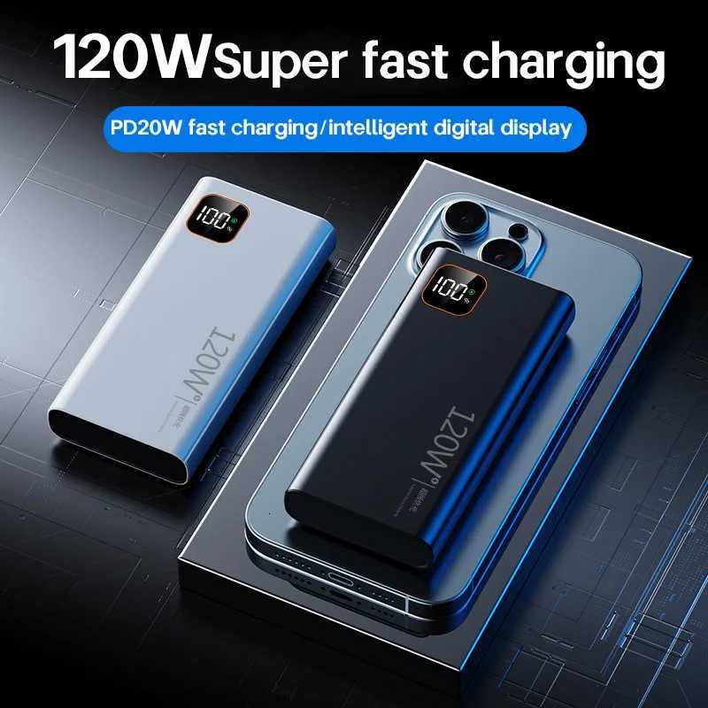 NEW 120W High Capacity Power Bank 50000mAh Fast Charging Powerbank Portable Battery Charger For Android S250801