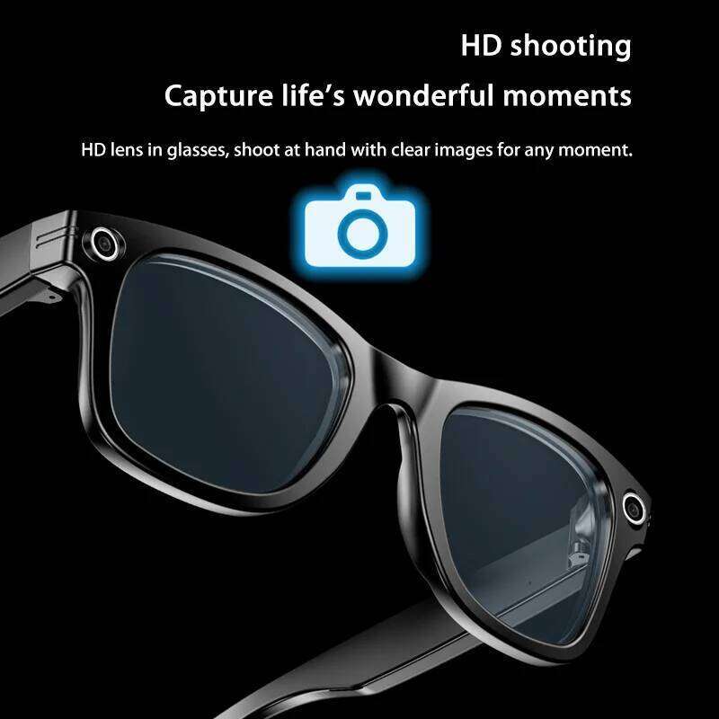 AI Smart With Camera Photo Sense Music Call Intelligent Recording Ip65 Waterproof Bluetooth Glasses