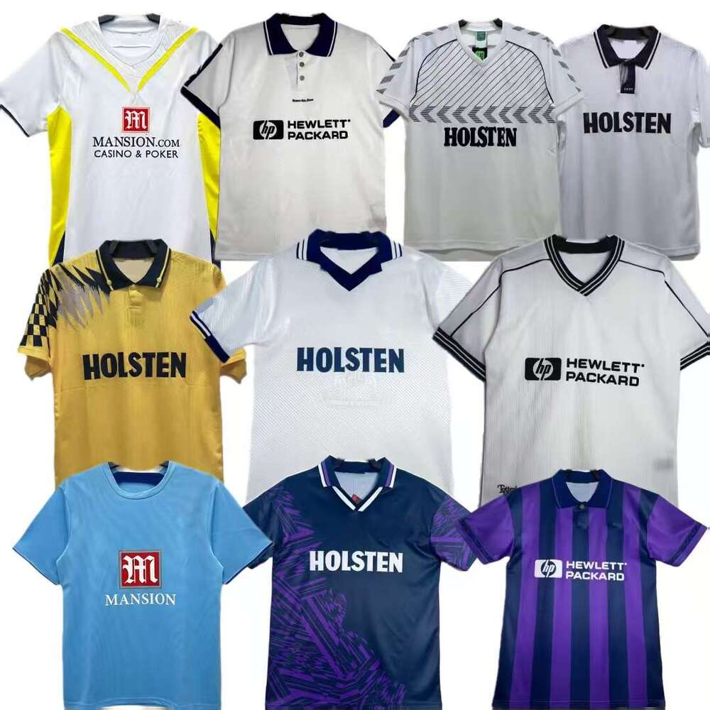 In stock Retro 1991 92 93 94 95 98 99 classic Vintage SHIRTS uniforms spursES Klinsmann GASCOIGNE ANDERTON SHERINGHAM 2006 07 08 09 1983 84 1986 soccer jerseyS