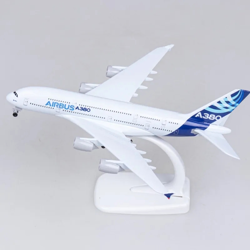 20CM Toys Airplane Airbus A380 Plane Model 380 Prototype Metal Miniature Plane Aviation Collection Gift Toy for Boy