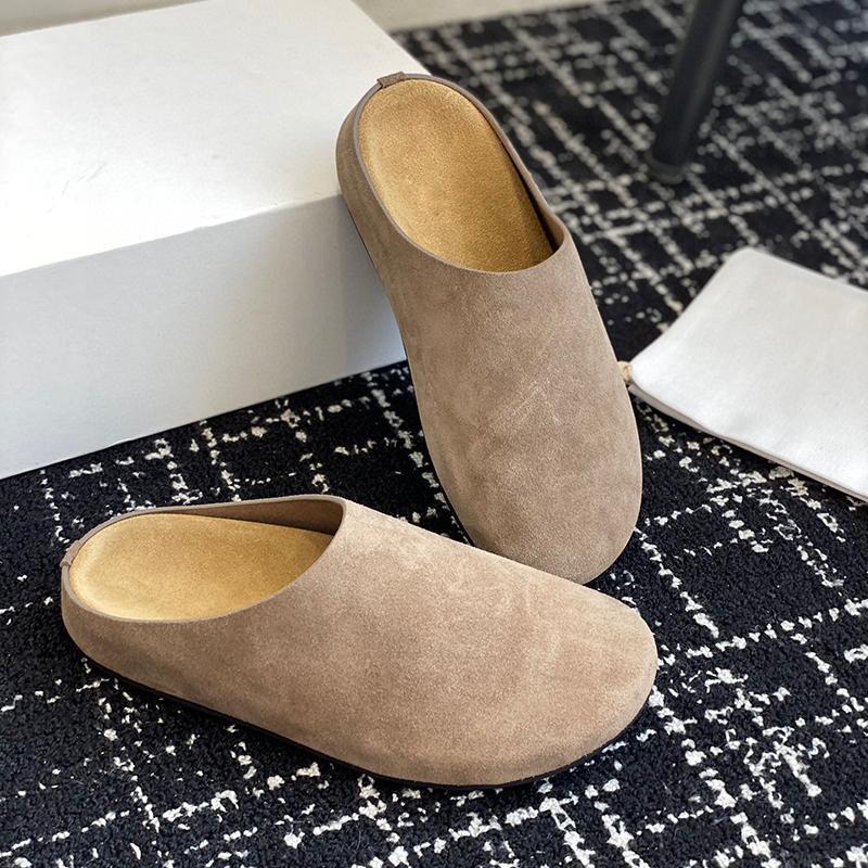 New style shoes in autumn 2025: Fashionable thick-soled one-foot flat, lazy, half-slipper, casual women's slipper free shipping
