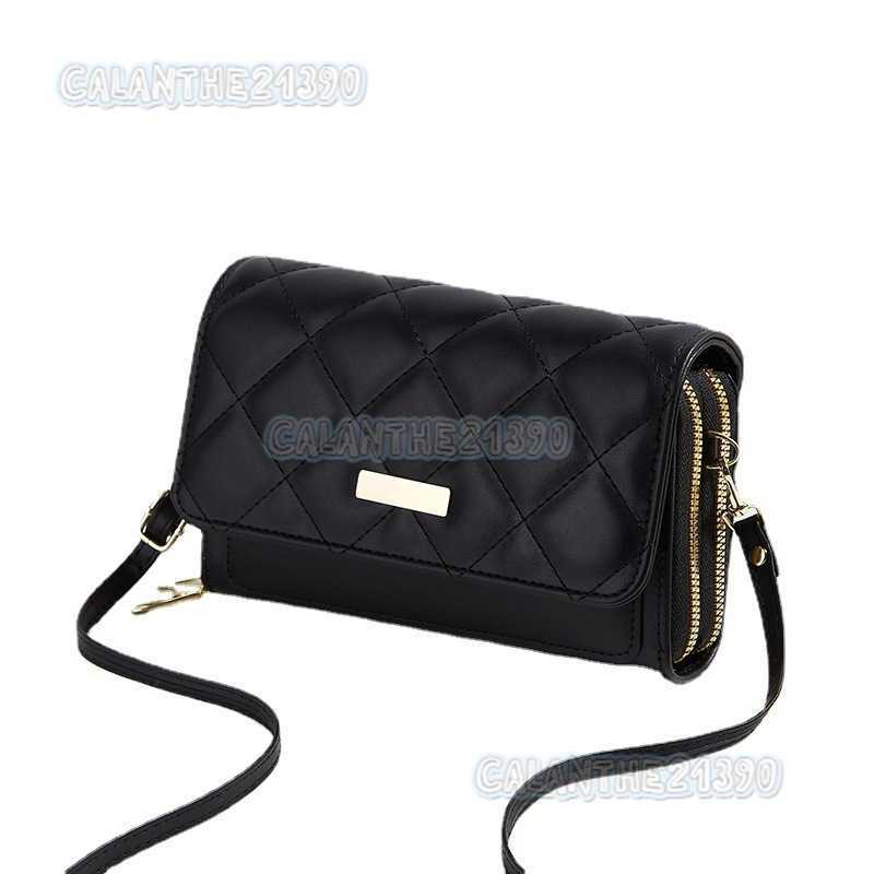 Double Layer Embroidered Mobile Phone Bag 2025 Womens Bag New Diamond Grid Envelope Small Fragrant Style Shoulder Bag Womens Crossbody Bag H250801