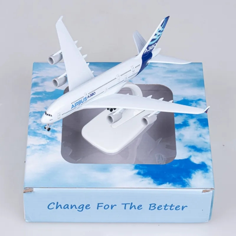 20CM Toys Airplane Airbus A380 Plane Model 380 Prototype Metal Miniature Plane Aviation Collection Gift Toy for Boy