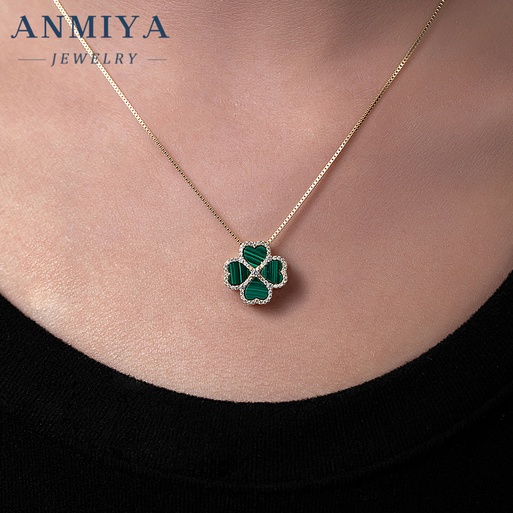 Custom Malachite Gemstone 925 Necklace, a Piece of Silver Jewelry for Your Unique Style
