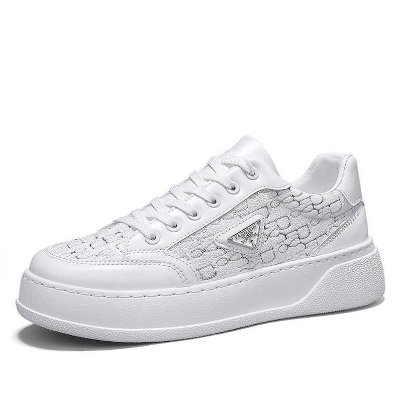 New arrivals men's casual board shoes retro thick soled white shoes student fashion versatile sports shoes free shipping hot sale