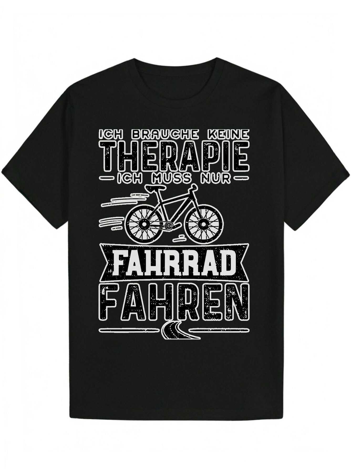 Men's Summer Casual Short Sleeve - Black with White Pattern and German Letter Print, Breathable Polyester Fiber, Round Neck, Machine Washable, Su