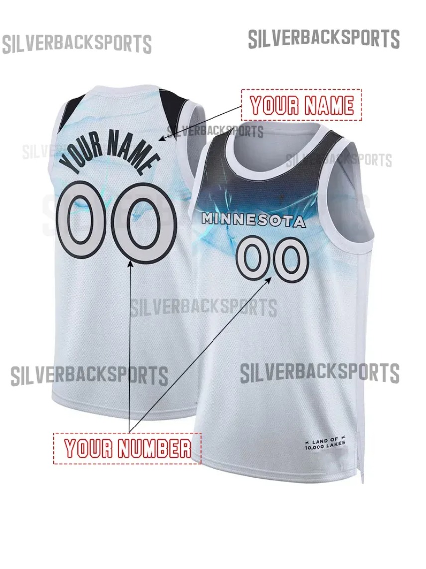 2025 Anthony Edwards Gobert Clark Custom Basketball Jersey Stitched Personalized Naz Reid DiVincenzo Hyland McDaniels Miller Reid Custom Any Number Any Name ed