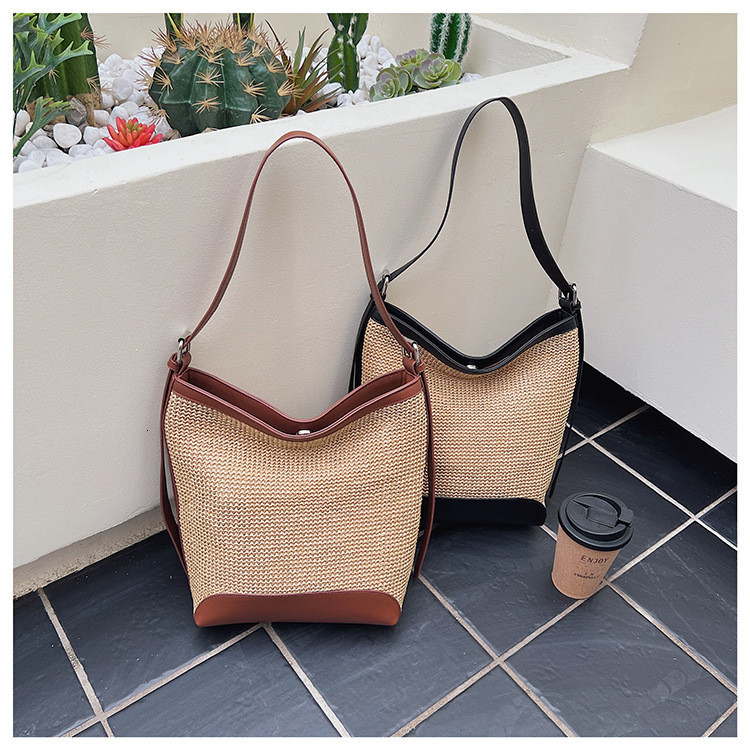 2025 Summer New Women s Handbag Summer New Korean Style Simple Woven Women s Shoulder Bag trend Large Capacity Armpit Bag Trendy Women s Crossbody Bag