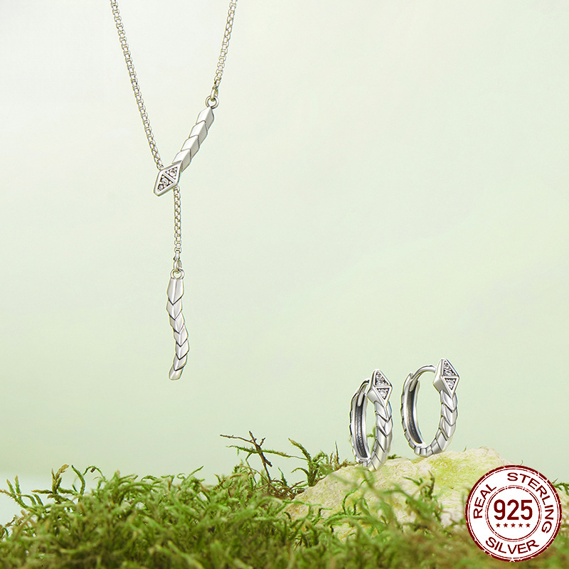 2025 New Designer Wedding Ring 925 Silver Retro Personality Zodiac Snake Birth Year Simple High-end Jewelry Set