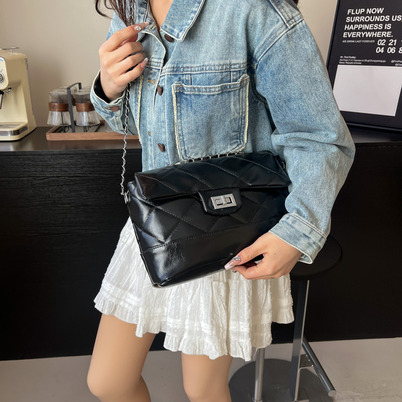 High-End Quilted Chain for Women 2025 New Large Capacity Commuter Tote Hobo Single Shoulder Crossbody Bag ddmymoon