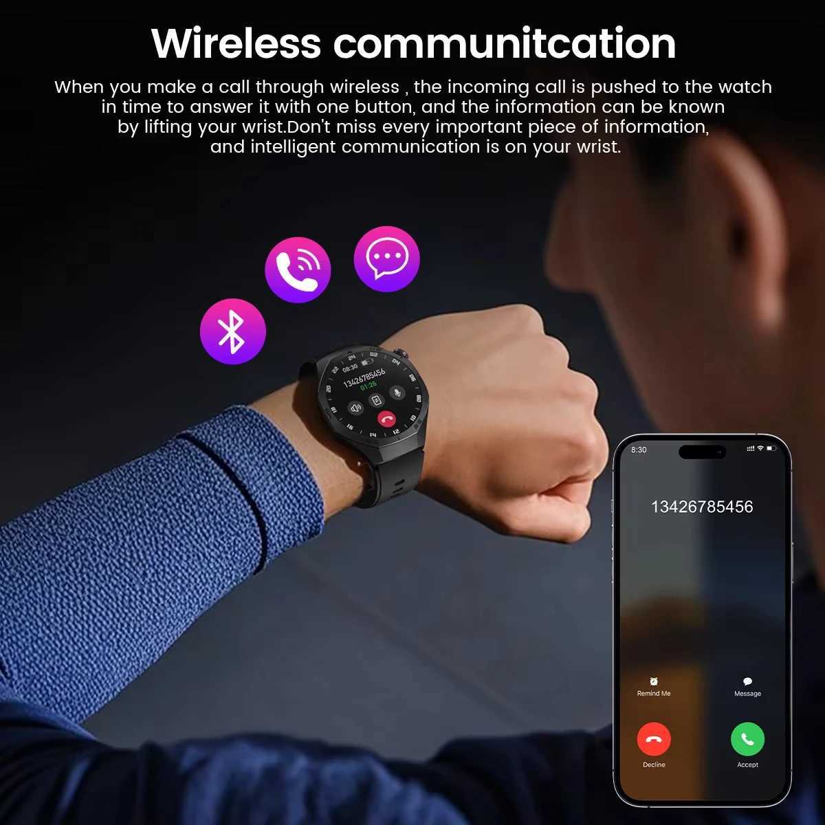 2025 New GT5 Pro Smart Watch Men GT Watch 5 AMOLED HD Sn Call GPS Trajectory NFC Rate Cpass SmartWatches Y250802