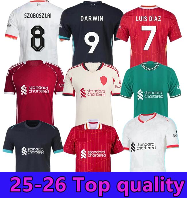 25/26 MAC ALLISTER soccer jerseys GAKPO DARWIN 2024 2025 2026 GRAVENBERCH Luis DIaz football kit shirts men kids A.BECKER goalkeeper