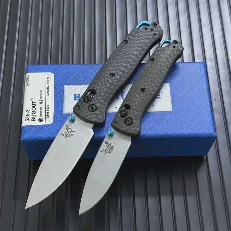 BM Bugout 535-3 533-3 Mini Folding Knife Carbon Fiber Handles Tactical Outdoor Hunting Survival Camping Multi Pocket EDC Tools S250802