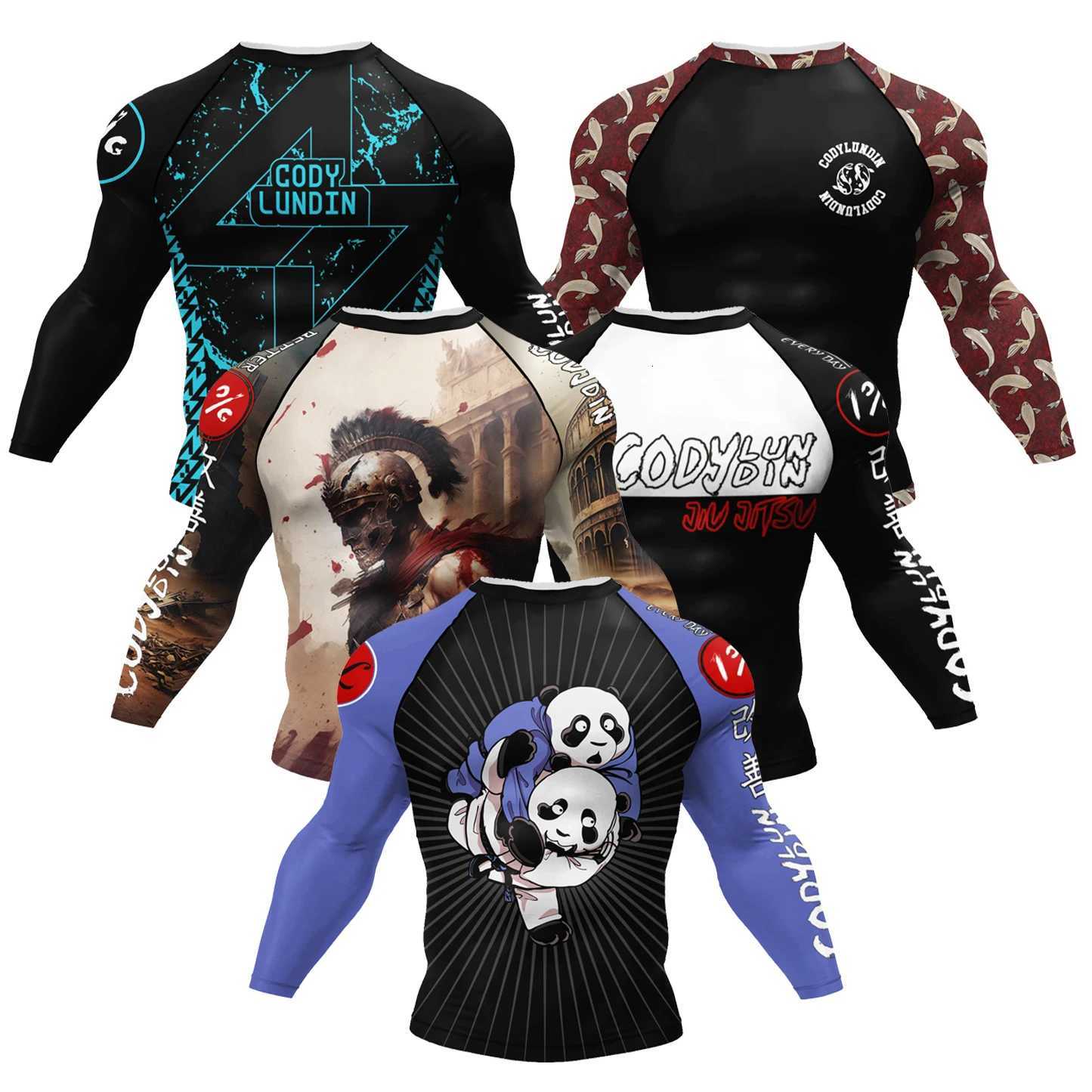 Cody Lundin Custom Bjj Mma Compression Rashguard Camo Jiu Jitsu No Gi Long Slve Bjj Rash Guard Wear X250802