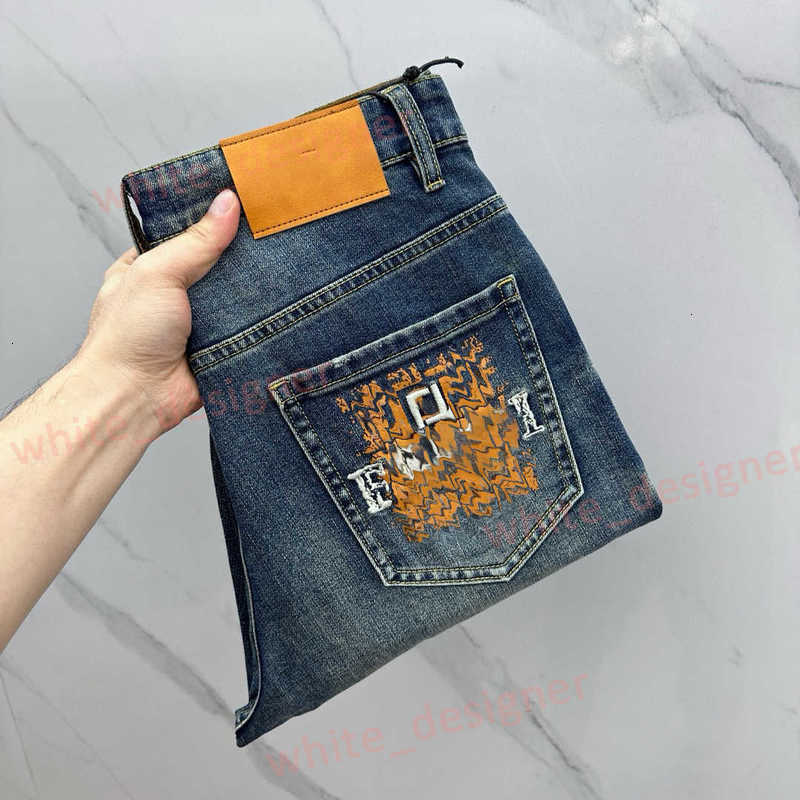 Jeans Designer for men Jeans brand High-Quality Fashion Trend Classic Long denim Pants for Men high street Biker mens jeans