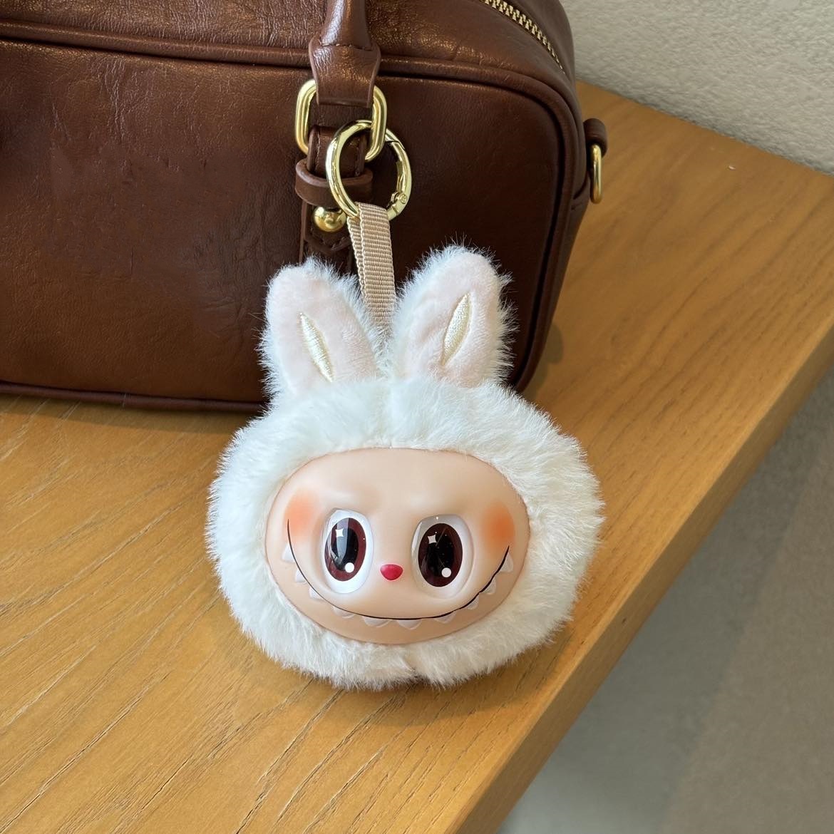 Labubu Popmart bag pendant plush key rearview mirror pendant Keychains V1 V2 V3 Gift Unisex Fashion Cute
