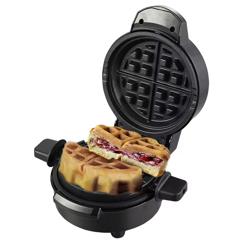 round electric baking pans 520W electric sandwich maker electric breakfast maker grilled sandwich bread and waffle maker machine household