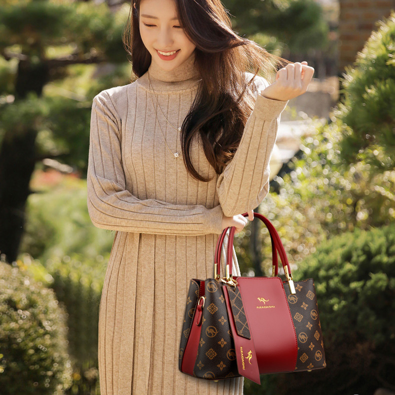 Luxury Contrasting Women's Business Handbag Free Shipping Designer New Minimalist Vintage Tote Bag Large Capacity Single Shoulder Crossbody Bag M
