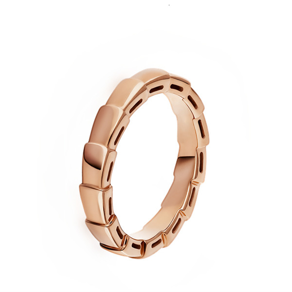 925 Silver Snake Bone Designer Jewelry Wedding Rings Snake Shape Ring Mother-of-pearl Diamond Full Diamond Light Luxury Rose Gold Couple Rings