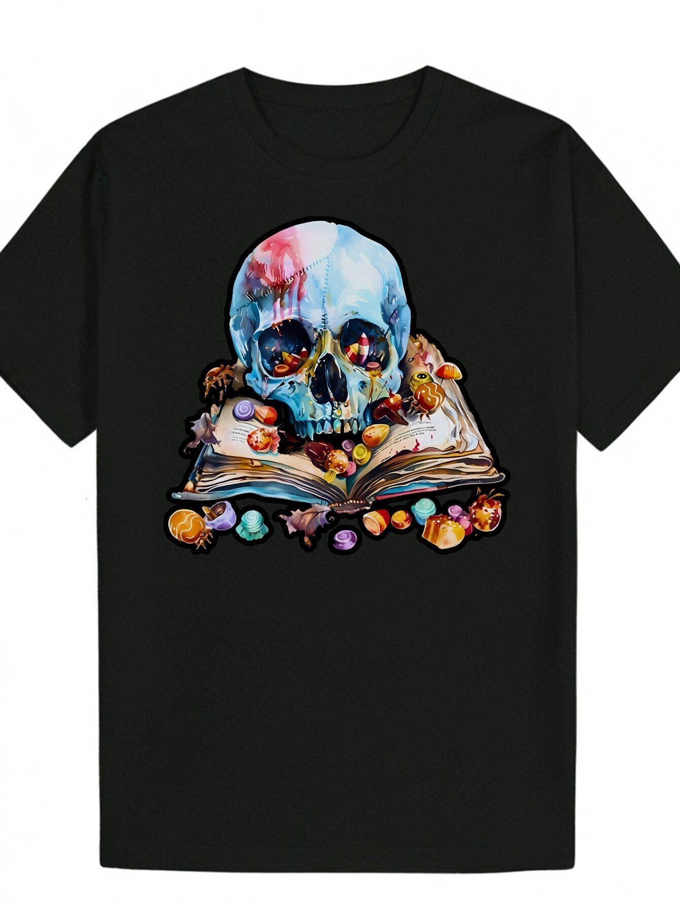 Funny Short Sleeve Graphic Fashion Print Summer Black T Shirt Series Essential Y K Anime Inappropriate Horror Dark Humor Band Theme Men s Gift 5fd19