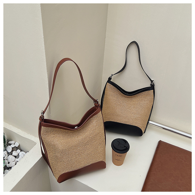 2025 Summer New Women s Handbag Summer New Korean Style Simple Woven Women s Shoulder Bag trend Large Capacity Armpit Bag Trendy Women s Crossbody Bag
