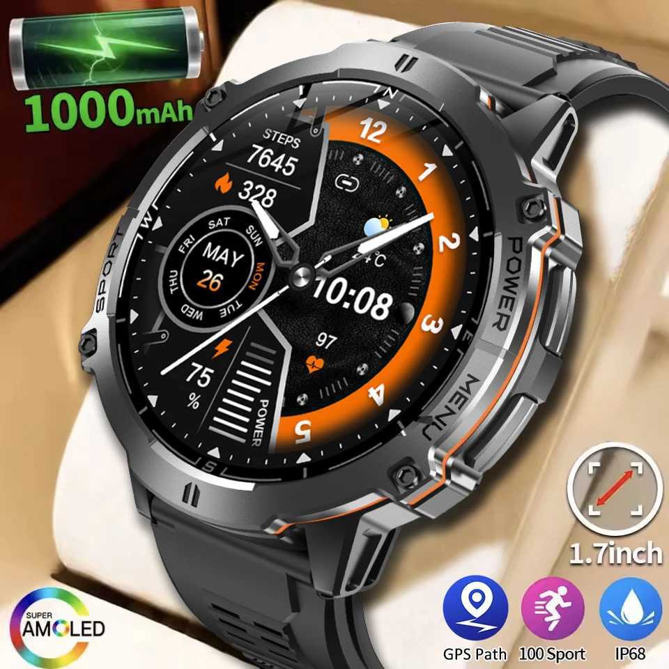 GUHUAVMI TANK X3 SmartWatch Men 1000mAh Large Battery GPS path tracking Call Waterproof Sport Fitness 1.73 Smartwatch Y250802
