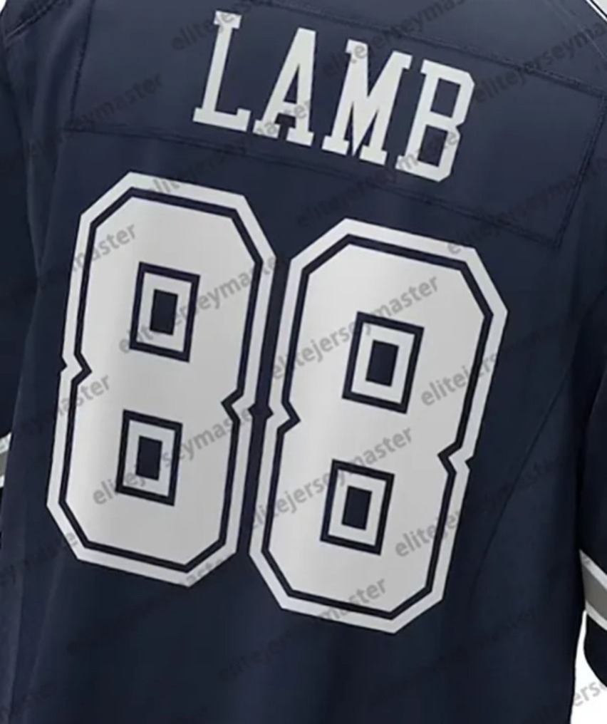 Ceedee Lamb 88 Dak Prescott 4 Trevon Diggs 7 Micah Parsons 11 Jake Ferguson 87 22 E.Smith Aubrey Personalized Customized Football Jerseys Custom Any Number Letter
