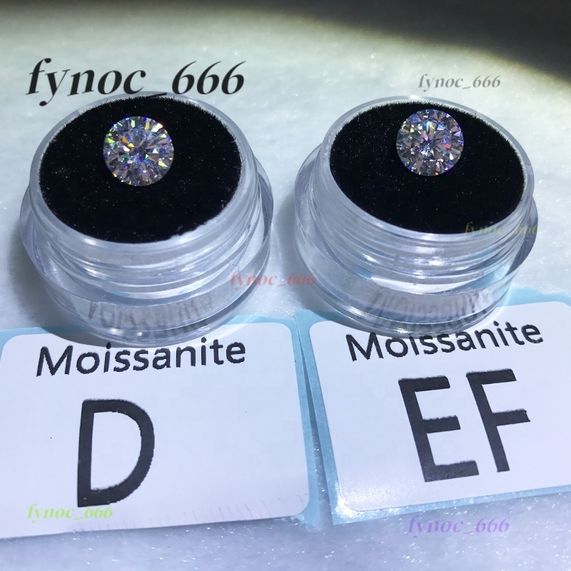 Lab Created Moissanite Diamond 1-3mm Pure White EF VVS Heart and Arrow Round Cut Loose Moissanite Gemstone