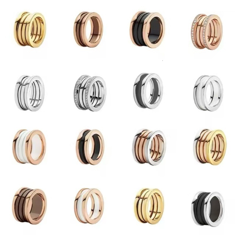 Wholesale Of 2025 New Designer Jewelry Wedding Rings Charity Edition Black And White Ceramic Rings Classic Couple Rings For Both Men And Women