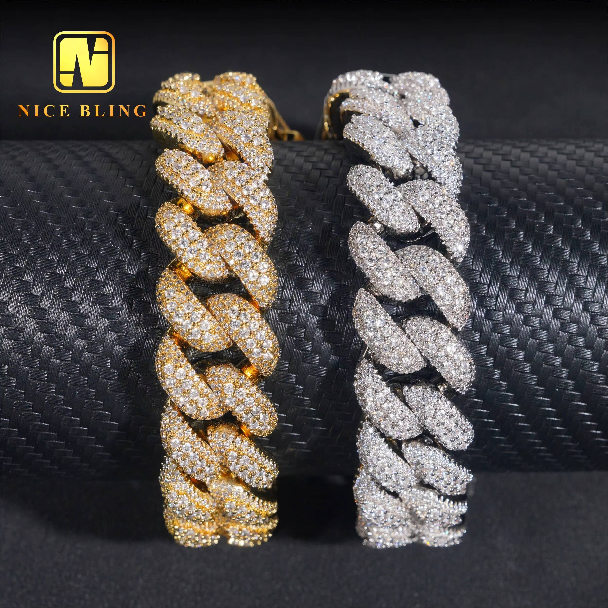 Wholesale Big Size Cuban Link Necklace 18k Gold Plated Hip Hop Rappers Thick Cuban Chains 18mm Brass Necklace and Bracelets