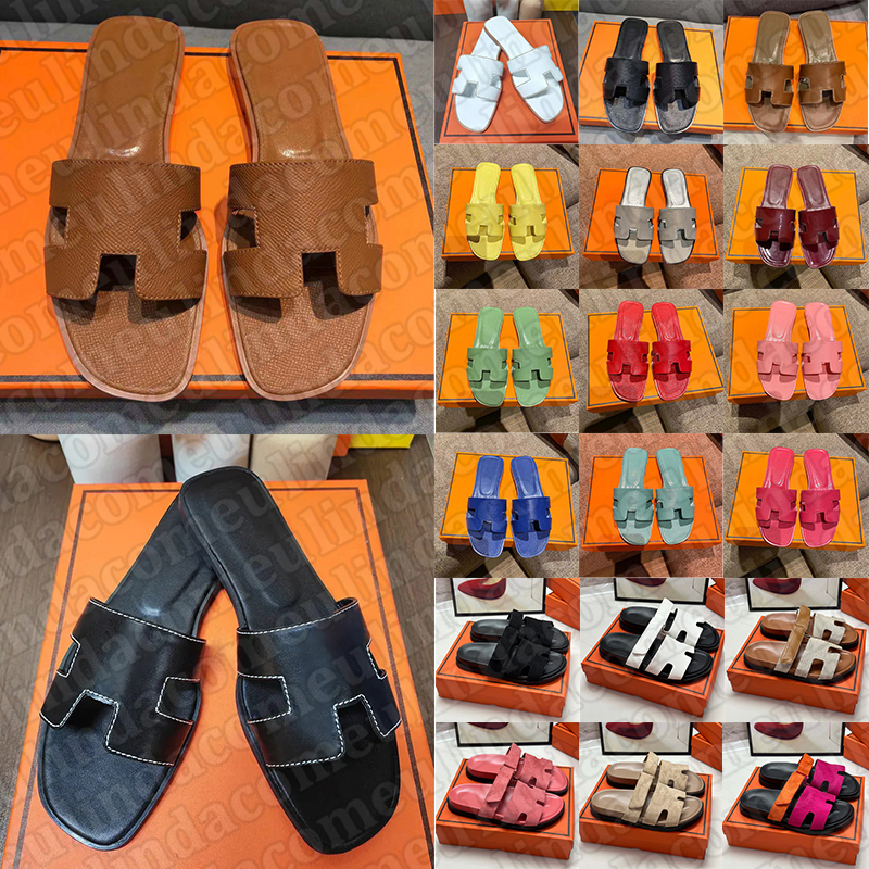 free shipping with box women slippers designer sandals flat slides stylish sliders summer beach mules outdoor comfortable sandal brown black white