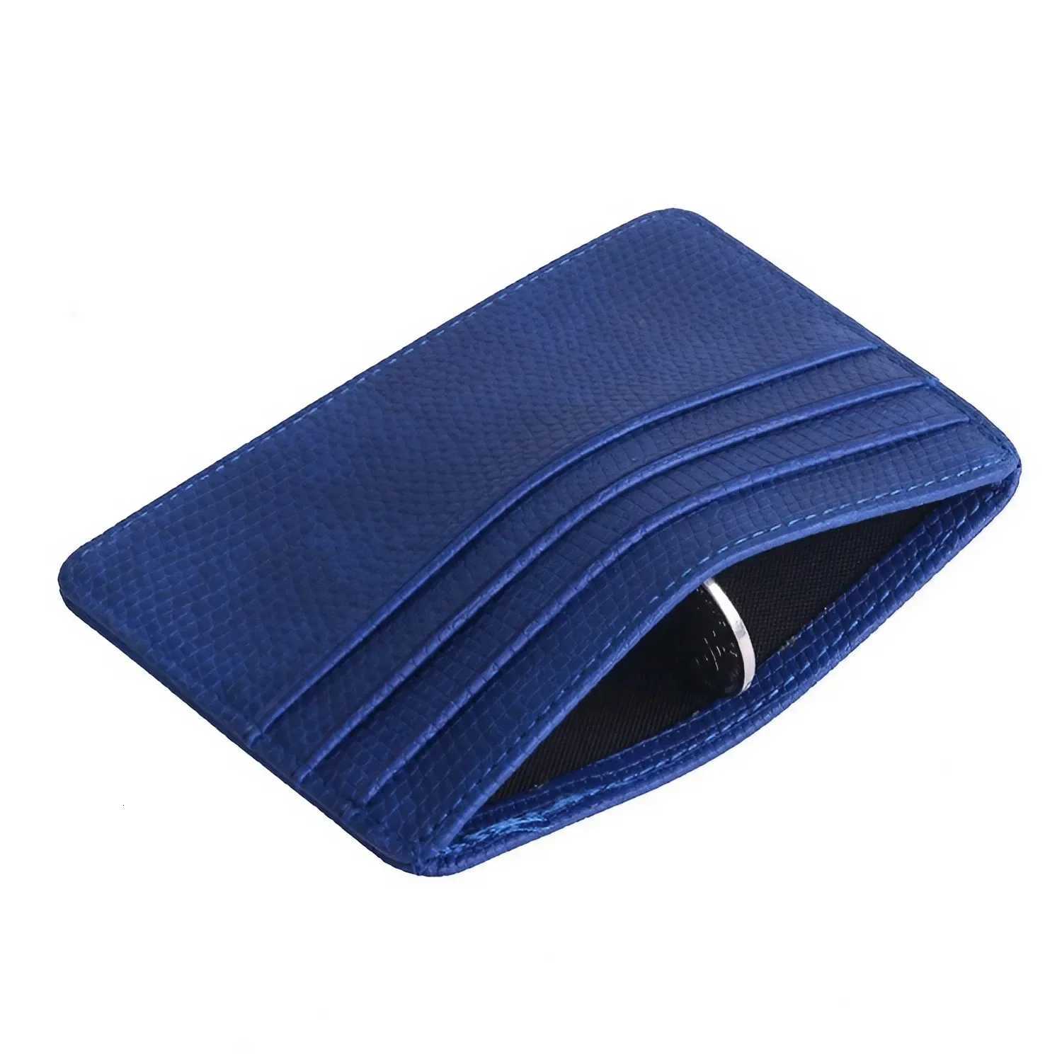 KISMIS Small Mini Travel PU Leather Card Holder Wallet - Lizard Pattern ID Window Case for Men Women R250801